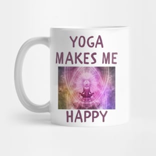 Yoga makes me happy Mug